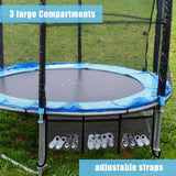 Nuenen 2 Pieces Trampoline Shoes Bag Holder 3 Pouch Trampoline Storage Mesh Bag with 4 Straps Trampolinturnen Shoe Holder Indoor Fitness Shoes Organizer Trampolinturnen Equipment Accessories Nuenen