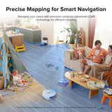 roborock Q8 Max+ Robot Vacuum and Mop, Self-Emptying, Hands-Free Cleaning for up to 7 Weeks, Reactive Tech Obstacle Avoidance, 5500 Pa Suction, DuoRoller Brush, APP-Controlled Mopping, White roborock