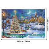 Becko US Puzzles for Adults 1000 Pieces, Wooden Jigsaw Puzzles, 1000 Piece Puzzle for Adults & Kids, Christmas and Holiday (Snow Scene) Becko US