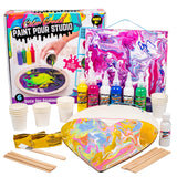 Original Stationery Color Craze Paint Pour Studio with Art Boards, Gold Sheets & Supplies – Fun Studio Set for Kids Ages 8 Original Stationery