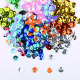 DIYASY 9800 Pcs 6MM Bulk Loose Sequins, Round Embroidery Sequins Cup Craft Sequin with Holes for DIY 22 Colors DIYASY