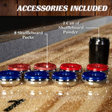 Barrington Billiards 12' Webster Shuffleboard Table with Scratch-Resistant Playfield and 8 Puck Set Barrington Billiards