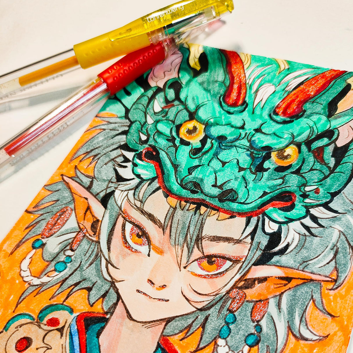 LANRENWENG 200 Pack Gel Pen Set 100 Colored Gel Pen with 100 Refills,Glitter Gel pens 40% More Ink with Canvas Bag for Kids Coloring Books Drawing Crafts Scrapbooks Journaling Planner LANRENWENG