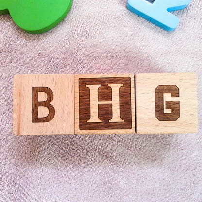 Personalized Baby Wooden Blocks | Personalized Baby Letter Wooden Blocks | Baby Photo Props | Custom Wood Blocks | Personalized Wood Blocks | Baby Gift | Nursery decor - WoodArtSupply