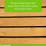 7Penn Garden Pathway Wood 8ft Roll Out - Weather Resistant Outdoor Flooring Wood Walkway Path for Garden, Backyard, Patio, RV, or Lawn - Wooden Slat Portable Roll Out Decking for Muddy Yards 7Penn