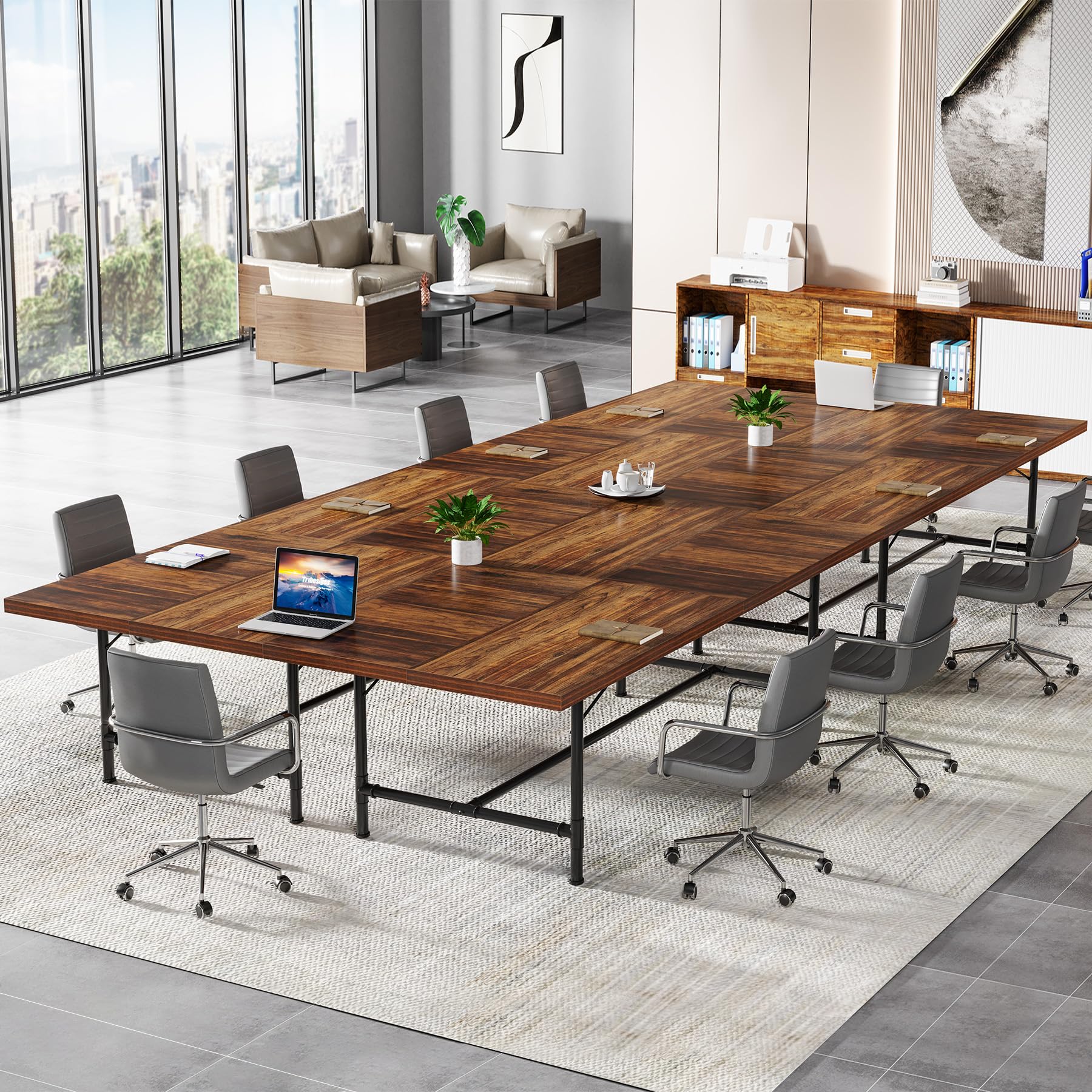 LITTLE TREE 6FT Conference Table, Rectangle 70.8" W x 35.4" D Meeting Table, Seminar Table for Office Conference Room - WoodArtSupply