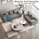 PurrJoys Modern Loveseat, Sofa Couch in a Box, No Assembly Needed, with 2 Pillows, Cat-Scratch Resistant Linen,Small Sofa for for Small Space, Living Room, Bedroom,Grey PurrJoys