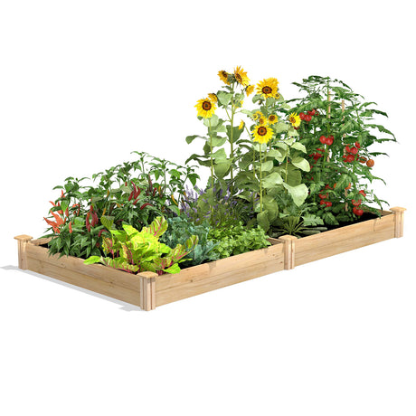 Greenes Fence Original Cedar Raised Garden Bed, 4' x 8' x 7" - Made in USA with North American Cedar Greenes Fence