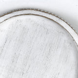 Funly mee Rustic White Wood Serving Tray,Decorative Tray for Coffee Table- 12.6x12.6 inches (Rustic White) Funly mee