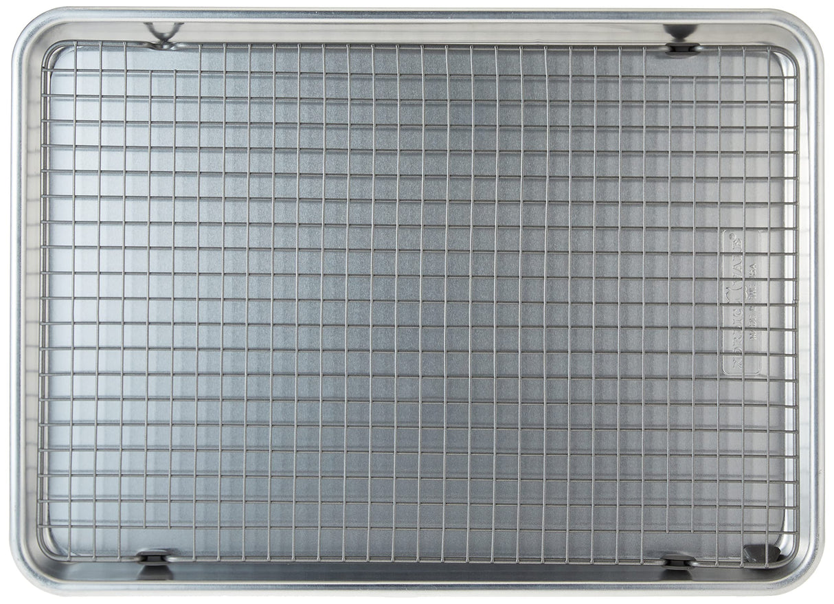 Nordic Ware - 43172AMZM Nordic Ware Half Sheet with Oven Safe Nonstick Grid, 2 Piece Set, Natural Nordic Ware