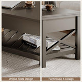 ChooChoo Coffee Table Lift Top, Multi-Function Convertible Coffee Table with Storage and Hidden Compartment, Coffee Table Converts to Dining Table for Living Room, 40 Black ChooChoo