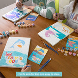 BONNYCO Paint by Numbers Kit for Kids Sea Animals Pack 3 Canvas Paint by Number Canvas Framed, Ocean Gifts for Kids, Arts and Crafts 4-6 8-12 Pintar por Numeros Pre Drawn Painting Under Sea Crafts BONNYCO