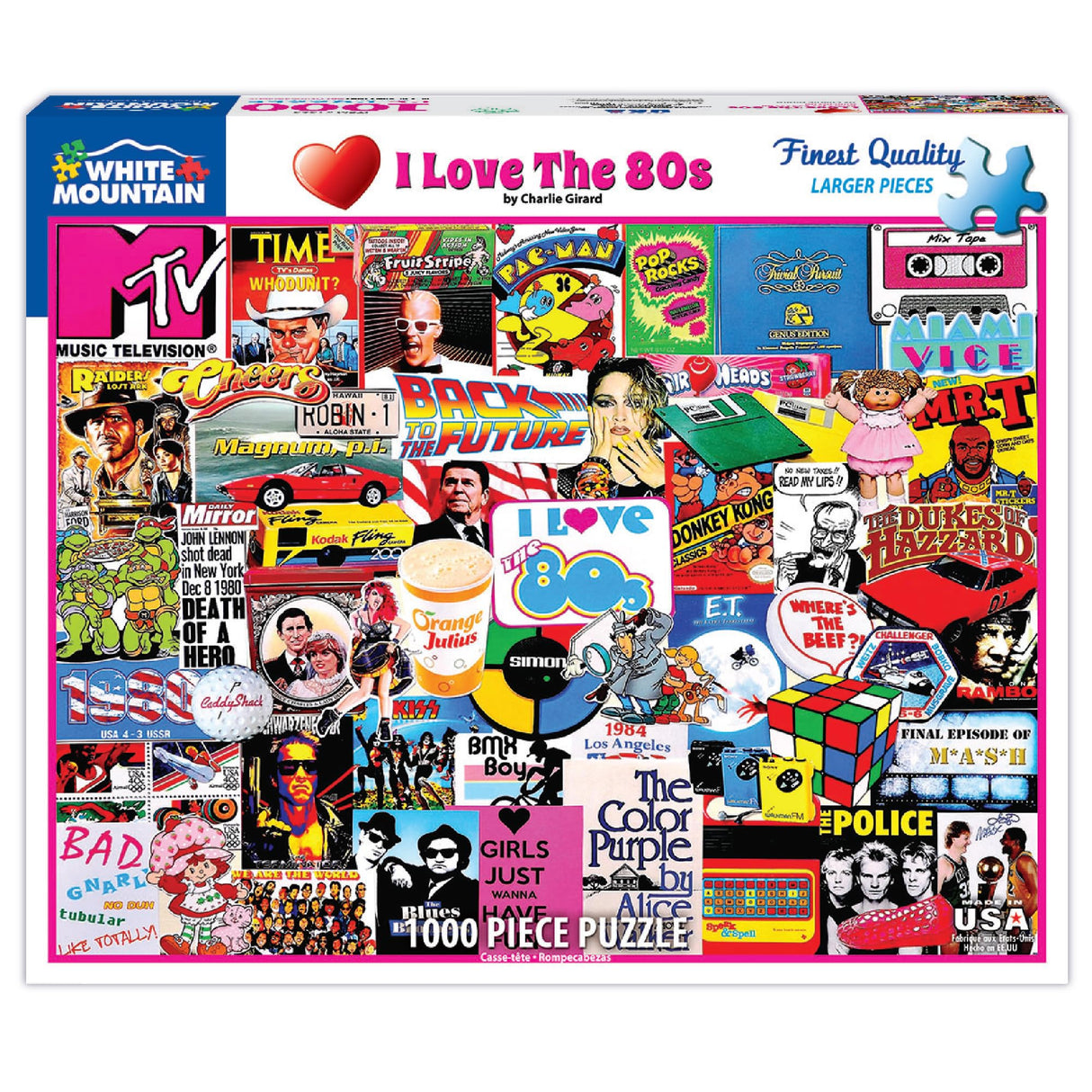 White Mountain Puzzles I Love The 1980s - 1000 Piece Jigsaw Puzzle White Mountain
