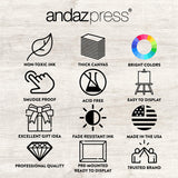 Andaz Press Custom Large Canvas Wedding Guest Book Alternative, 16 x 20 Inches, Rustic Wood Monogram Horizontal Personalized Sign Our Canvas Guest Andaz Press