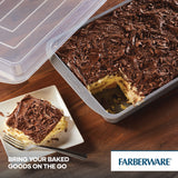 Farberware GoldenBake Bakeware Nonstick Baking Pan/Cake Pan with Lid, Rectangle, Insulated, 9 Inch x 13 Inch - Gray Farberware