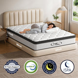 Queen Mattress, 12 Inch Mattress Queen Size in a Box, Hybrid Memory Foam Mattress with Upgrade Individually Pocket Spring to Improve Sleep and Pain Relief, Medium Firm, Motion Isolation, CertiPUR-US LoadEase