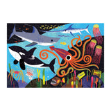 Mudpuppy’s Ocean Predators 100 Piece Glow in The Dark Puzzle, Includes 100 Glow in The Dark Pieces, Perfect for Ages 5+, Turn Out The Lights and Let The Completed Puzzle Glow! Mudpuppy