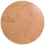 Flash Furniture Furman 4-Foot Round Wood Folding Banquet Table with Clear Coated Finished Top, 48 in Round, Natural Flash Furniture