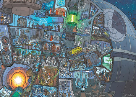 Ravensburger Star Wars: Where's Wookiee 1000 Piece Jigsaw Puzzle | Unique Piece Design | Softclick Technology | Ideal Gift for Puzzle Enthusiasts Ravensburger