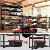 REIBII 48" W Storage Shelves, 6 Tire Garage Shelving Units Loads 3300LBS, Adjustable Garage Shelving Heavy Duty for Metal Shelves for Basement, Pantry, Warehouse, 48" W x 78" H x 18" D REIBII