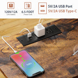 LAKEMID Nightstands Set of 2 with Charging Station and Drawer, End Table Bedside Table with 20 Colors LED Light Strip and 2 Layers Shelf for Bedroom Living Room Sofa (Rustic Brown) LAKEMID