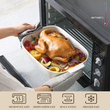 MALACASA Casserole Dishes for Oven, Porcelain Baking Dishes Set of 3, Durable Casserole Dish Set Lasagna Pan Deep, Ceramic Bakeware Sets with Handles, White (13.8''/11.7''/9.4''), Series Bake MALACASA