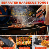 Grilljoy BBQ Accessories Grill Tools Set - 22PCS Stainless Steel Barbecue Grill Accessories for Outdoor Grill with Black Aluminum Case - Grilling Gifts for Men Dad -Grill Tools Kit grilljoy