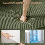 LIKIMIO 110” L-Shaped Sofa with LED Lights, Cloud Boneless Couch with Oversized Chaise, Deep Seat, Built-in Holder & Storage Pocket, Upholstered Couches for Living Room and Apartment, Green LIKIMIO