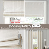 Madison Park Galen Cordless Roman Shades-Fabric Privacy Single Panel Darkening,Energy Efficient,Thermal Insulated Window Blind Treatment,for Bedroom,Living Room Decor,31"x64", Galen Basketweave Ivory Madison Park