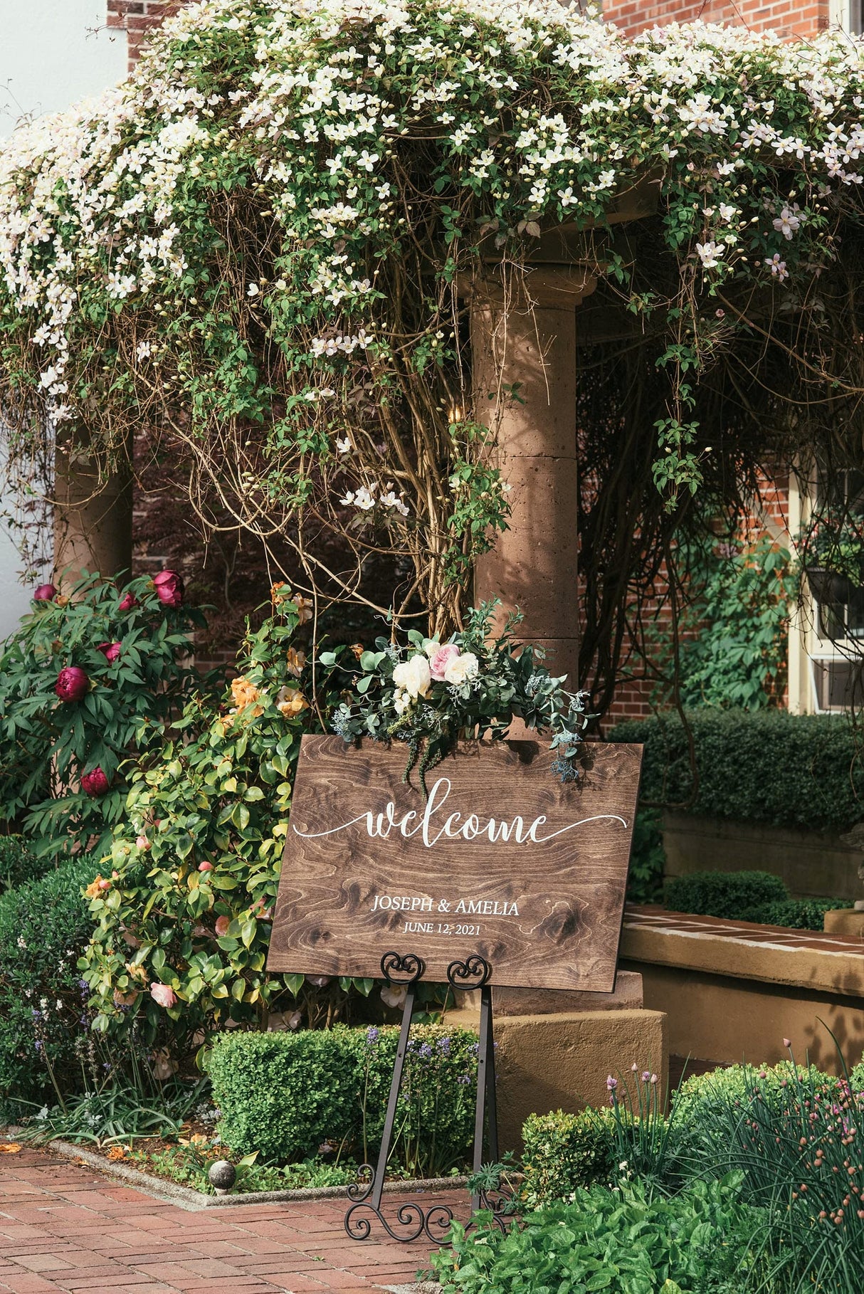 Personalized Wedding Welcome Sign - Wood Wedding Sign - Rustic Wedding Decor #PWS01 - WoodArtSupply