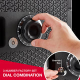 SentrySafe Fireproof and Waterproof Shelf Safe, Large Home or Office Safe with Dial Combination Lock and Override Key, 0.81 Cubic Feet, FPW082KSB SentrySafe
