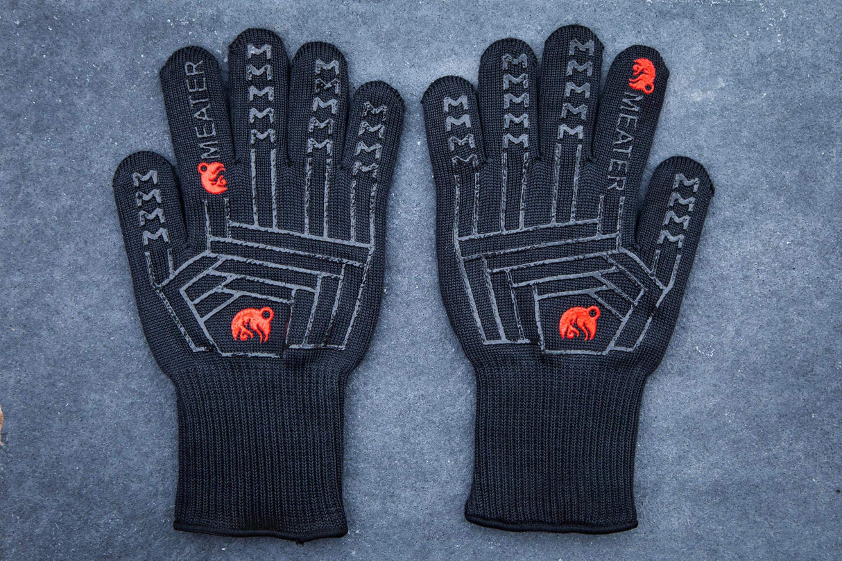 MEATER Mitts - Heat Resistant BBQ Gloves - Premium Cooking Gloves for Grill, Smoker, Oven, and Baking - Non-Slip, High-Temperature Protection, Extra Long Cuffs MEATER