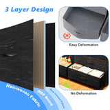 EnHomee 55" W Dresser for Bedroom with 10 Drawers Long Dresser with LED Lights & Power Outlets Wide Dressers & Chests of Drawers Large Dresser for Bedroom Dresser Metal Frame, Wood Top, Charcoal Black EnHomee