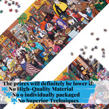 Plastic Jigsaw Puzzle for Adults,2178 Pieces in 9 Bags for Family Game, Panoramic Dog Party for Home Decor, Perfect Snap,56×12.5 Inches Hipazous Hipazous