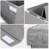 popoly Large Toy Box Chest with Lid, Collapsible Sturdy Toy Storage Organizer Boxes Bins Baskets for Kids, Boys, Girls, Nursery, Playroom, 25"x13" x16" (Linen Gray) popoly