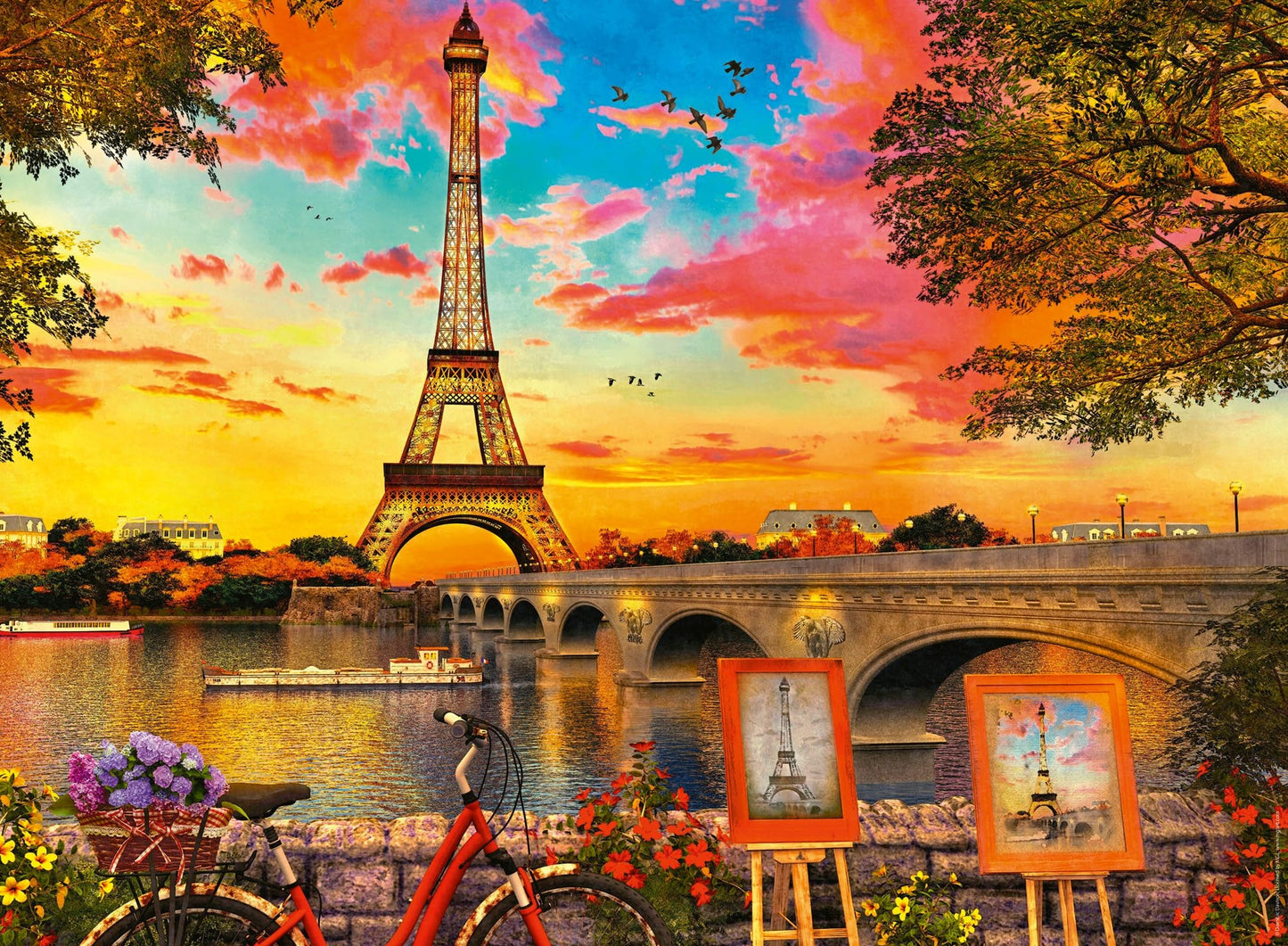 Ravensburger Evening in Paris 500 Piece Jigsaw Puzzle for Adults | Unique, Pieces | Anti-Glare Surface | FSC Certified, Eco-Friendly | Amazon Exclusive