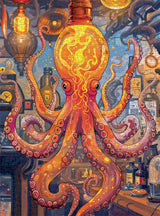 Cross & Glory - Octopus Alchemy: The Lava Experiment - 1000 Piece Jigsaw Puzzle for Adults | Science and Ocean Life Theme | Satin Finish | 20x27 Inches Cross & Glory