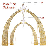 Best Choice Products 4.5ft Lighted 2D Outdoor Nativity Scene, Christmas Arch Holy Family Yard Decoration w/ 115 LED Lights, Stakes, Zip Ties Best Choice Products