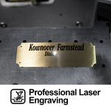 Personalized Name Plates, Solid Brass Engraved Plaque, Trophy Plates Engraved, Custom Name Plate with Adhesive Backing or Screws, 3" W x 1" H Caramel Sweet Life