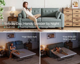 LINSY HOME Pull Out Sofa Bed, Queen Sleeper Sofa Couch with Memory Foam Mattress, Large Sofa Sleeper Pullout Couch Bed for Living Room Office, Dark Grey, Queen Size LINSY HOME