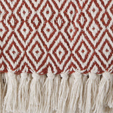 DII Rustic Farmhouse Double Diamond Woven Throw, 50x60, Cinnamon DII