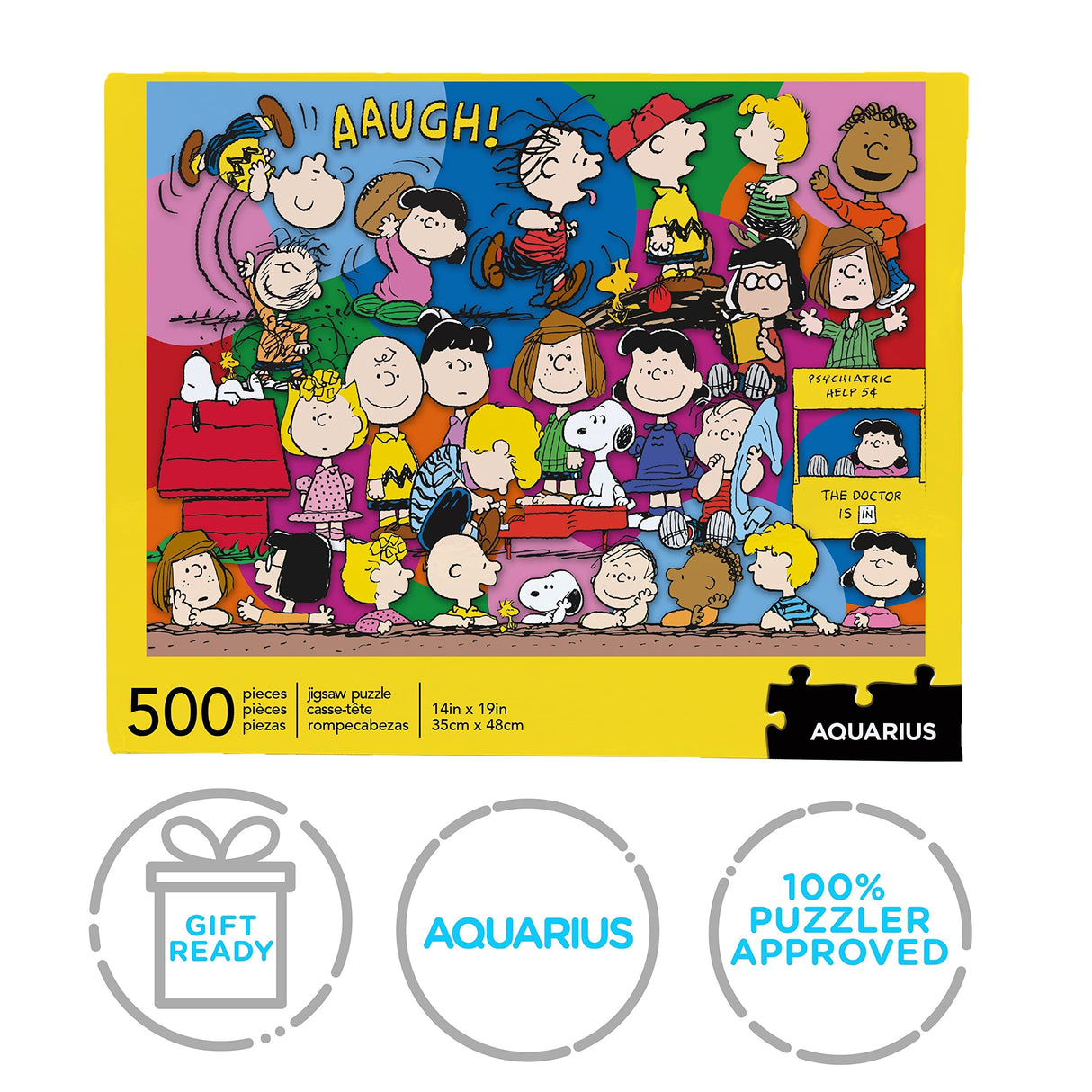 Aquarius Peanuts Gang Jigsaw Puzzle (500 Pieces), Collectibles, Glare Free, Games, 14 x 19 Inches AQUARIUS