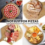 Zulay Kitchen Wooden Pizza Peel - Large 15" Pizza Paddle With Extra Long Handles - Authentic Natural Bamboo Easy Glide Edges & Handle For Baking - Large Wood Pizza Peel For Transferring & Serving Zulay Kitchen