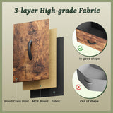 Huuger Dresser with 7 Drawers, 47 Inch Dresser TV Stand for 43, 50, 55 Inch TV, Wide Fabric Dresser Chest of Drawers, Metal Frame, Storage Dresser for Bedroom, Nursery, Clothing, Rustic Brown Huuger