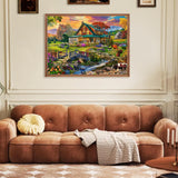 Jigsaw Puzzles for Adults 500 Pieces, Country Life Puzzle Interlock Perfectly Letter on Back No Dust, Challenging Puzzle Home Decor Birthday Party Gift Toy for Men Women Olders Seniors (21 x 15 in) Jeacirio