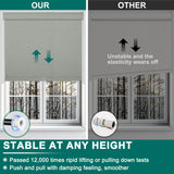 BERISSA Blackout Roller Shades for Windows,Cordless,Linen Fabric,Roller Blinds,Thermal Insulated UV Protection,Window Shades for Home Bedroom Office Door.Grey.Custom Size BERISSA