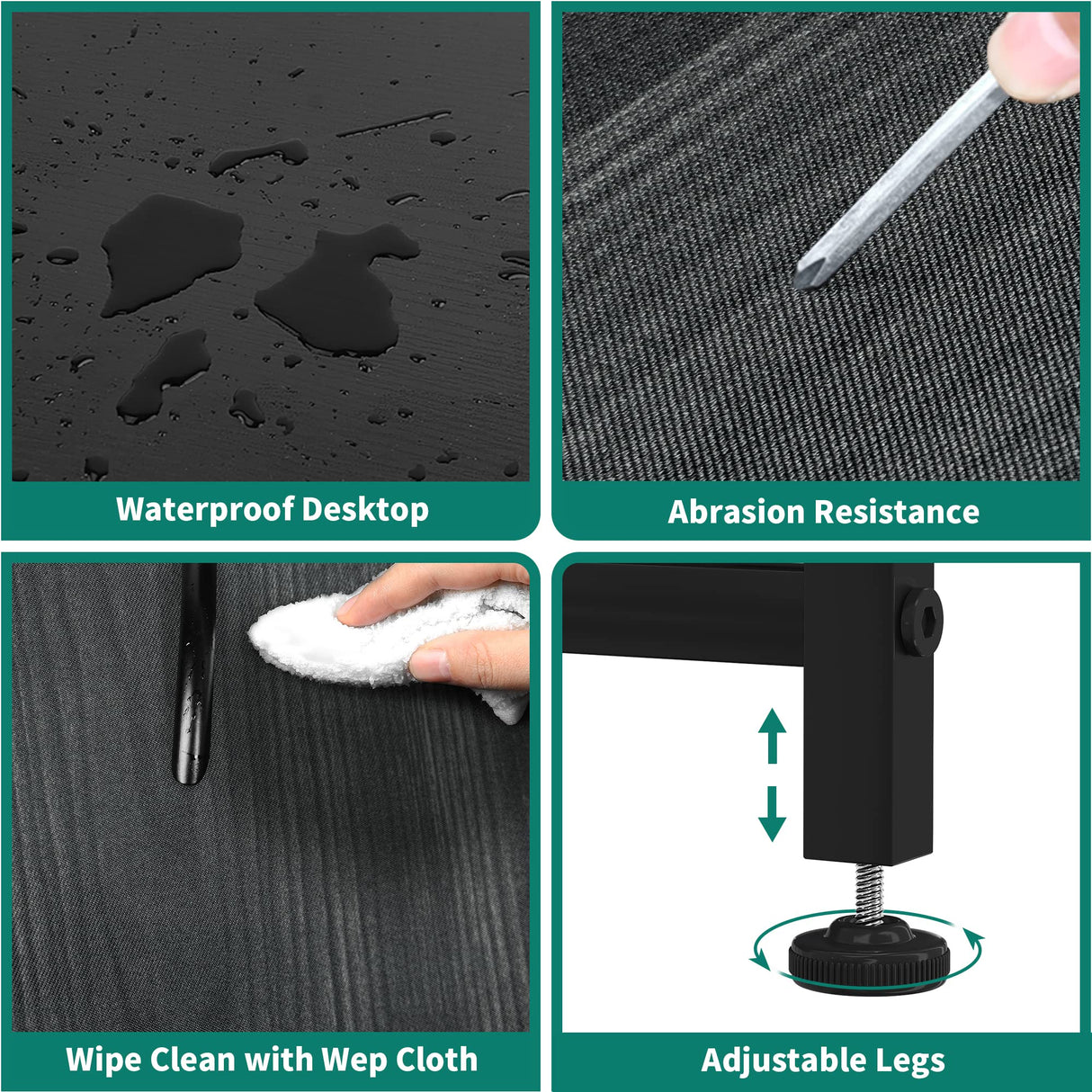 YITAHOME Dresser with 4 Drawers - Fabric Storage Tower, Organizer Unit for Bedroom, Hallway, Closets - Sturdy Steel Frame, Wooden Top & Easy Pull Fabric Bins (Charcoal Black Wood Grain) YITAHOME