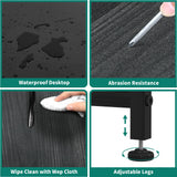 YITAHOME Dresser with 4 Drawers - Fabric Storage Tower, Organizer Unit for Bedroom, Hallway, Closets - Sturdy Steel Frame, Wooden Top & Easy Pull Fabric Bins (Charcoal Black Wood Grain) YITAHOME