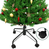 Christmas Tree Stands for Artificial Trees, Artificial Christmas Tree Stand with Wheels,Rolling Christmas Tree Base for 3 Ft to 6 Ft Artificial Christmas Trees, fits 0.5-1.25 Inch Tree Pole, Green BakCover
