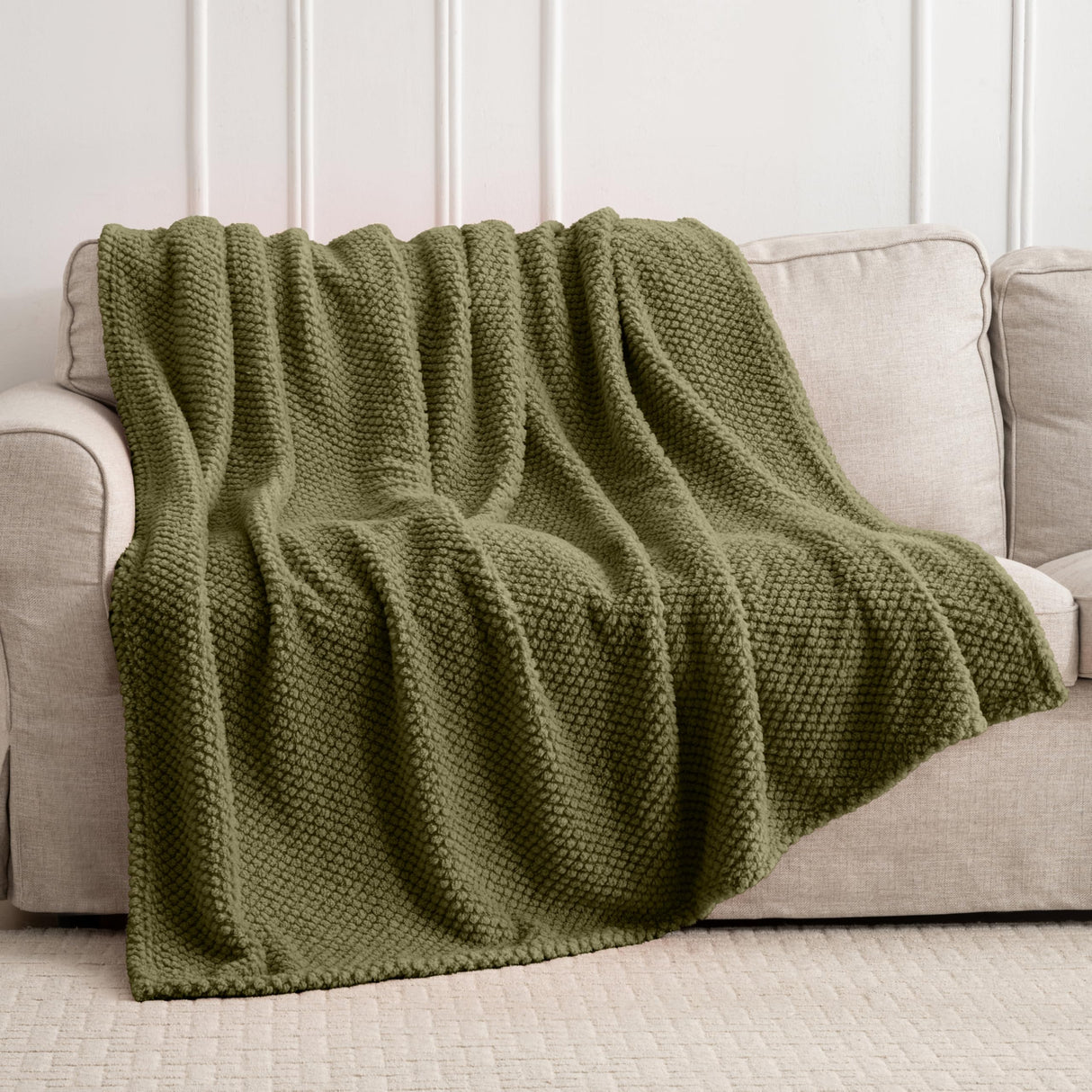 Super Soft 300GSM Green XL Throw Blanket for Couch, Couch Sofa Bed Throw, Lightweight Fuzzy Cozy Blankets for All Seasons Farmhouse, 50x70 Jungle Star